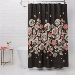 Shower Curtain Coral Floral Threshold